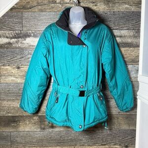 Obermeyer Ski Jacket Green 80s Retro Size 10 Vintage